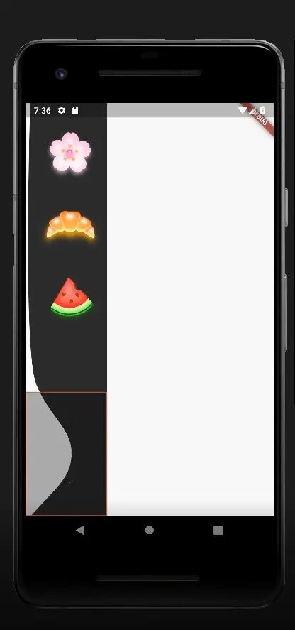 Slideout menu on Screen