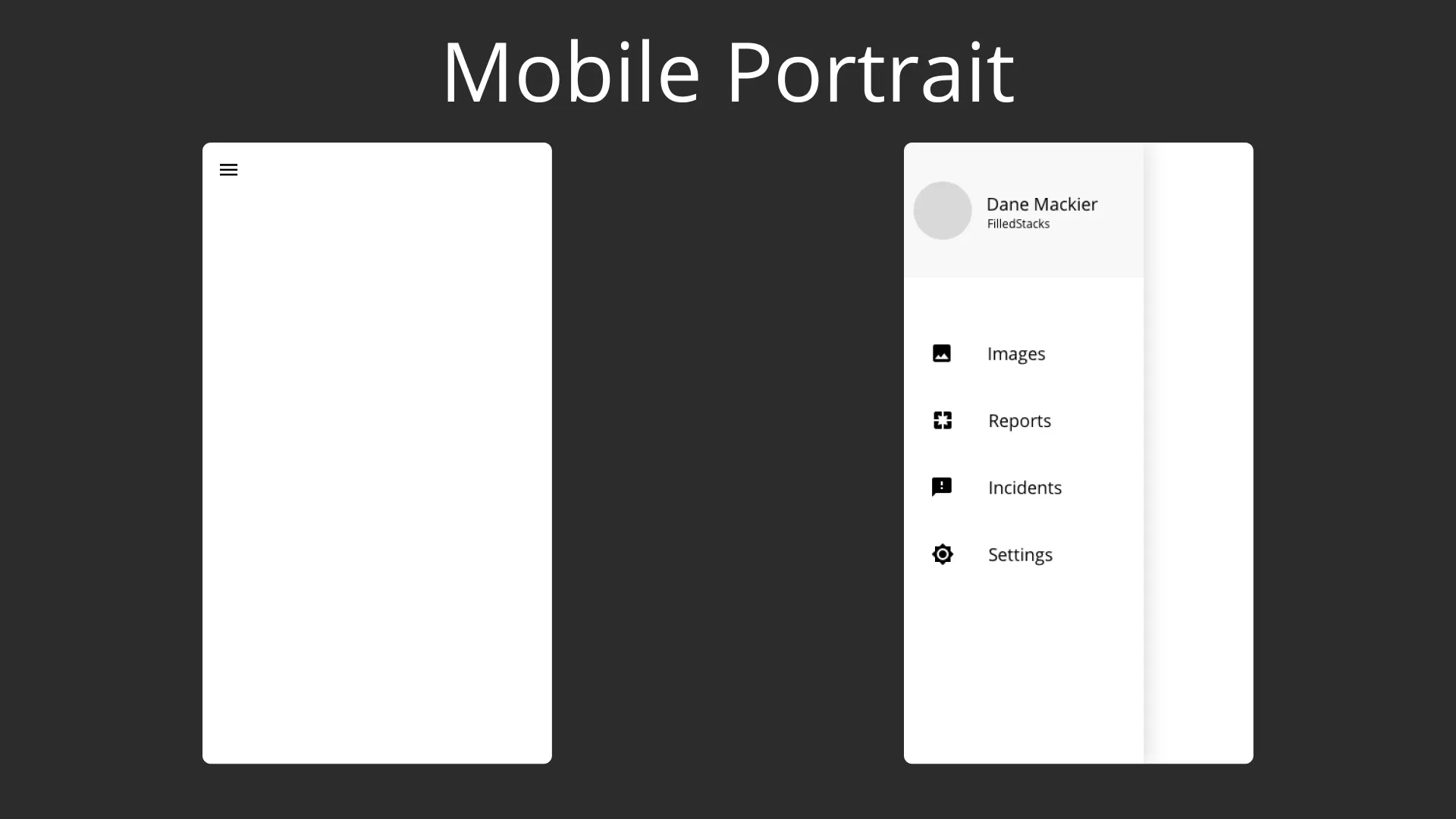 Mobile Portrait view