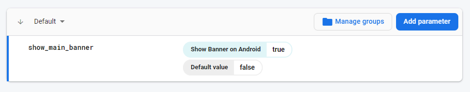 Remote Config parameter added