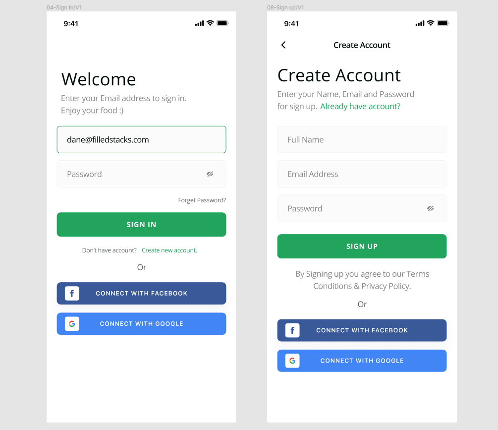 Authentication Form Design